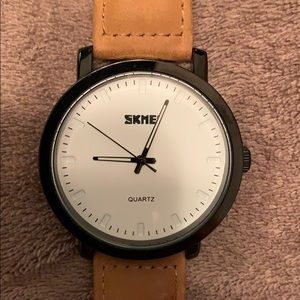 Skmei leather watch
